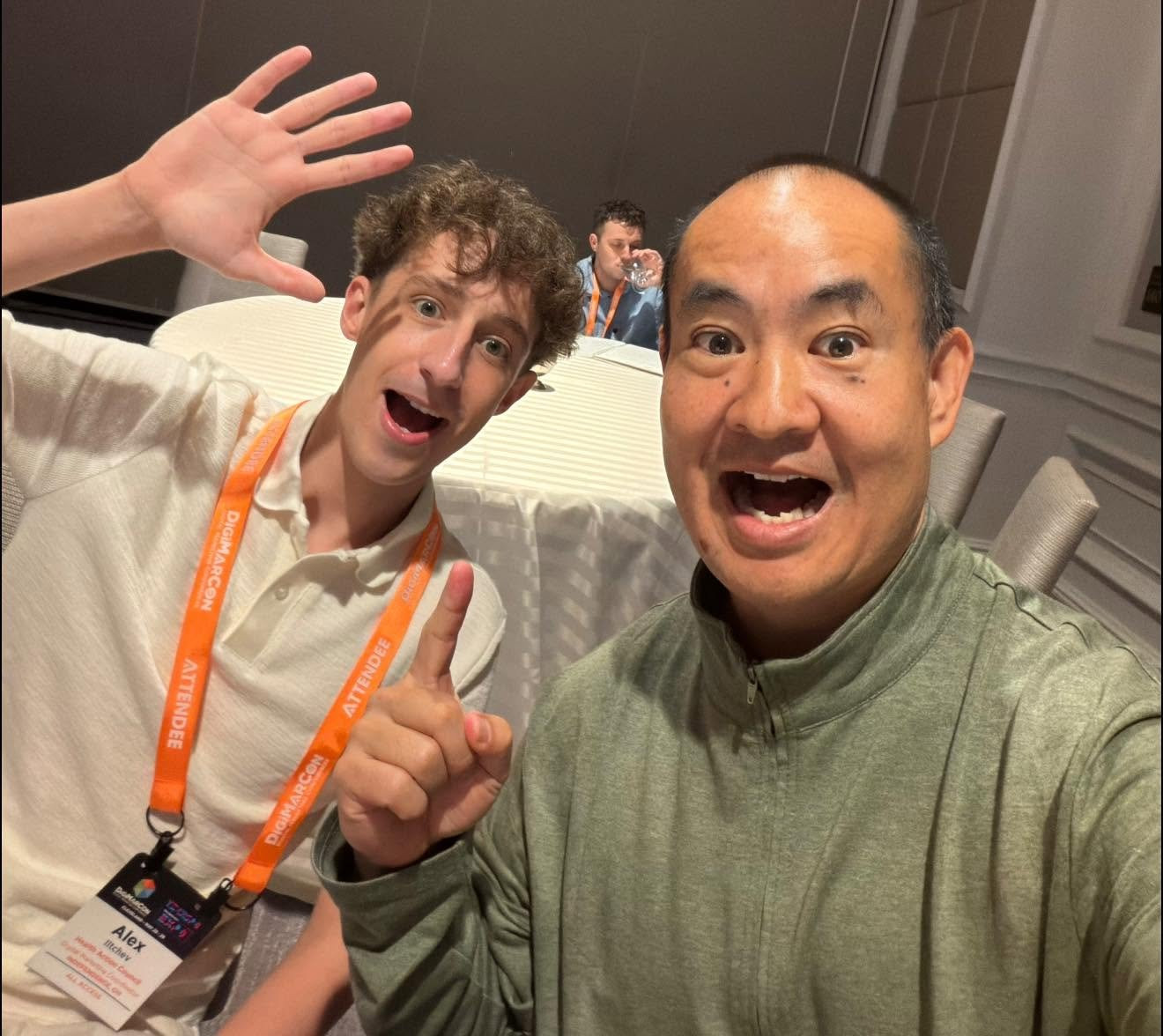 Alex Iltchev with Dennis Yu at DigiMarCon Great Lakes, Cleveland